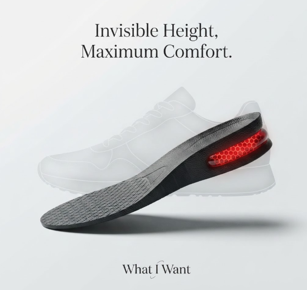 Height Booster Insoles — All-Day Comfort & Confidence (8+ Hour Wear)