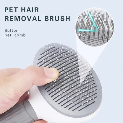 Self-Cleaning Pet Grooming Brush - Removes Loose Hair in Seconds