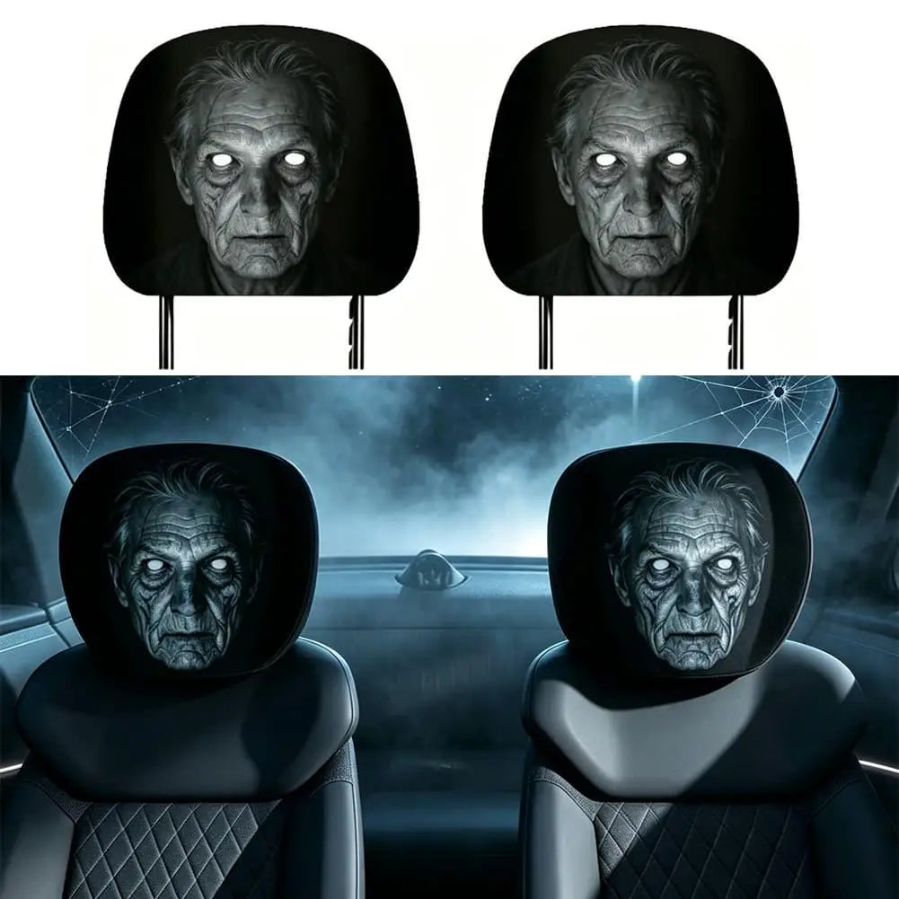 Creepy Halloween Car Headrest Cover