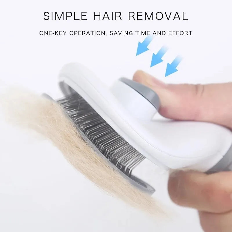 Self-Cleaning Pet Grooming Brush - Removes Loose Hair in Seconds