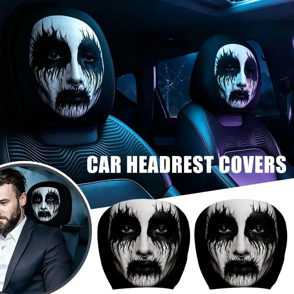 Creepy Halloween Car Headrest Cover
