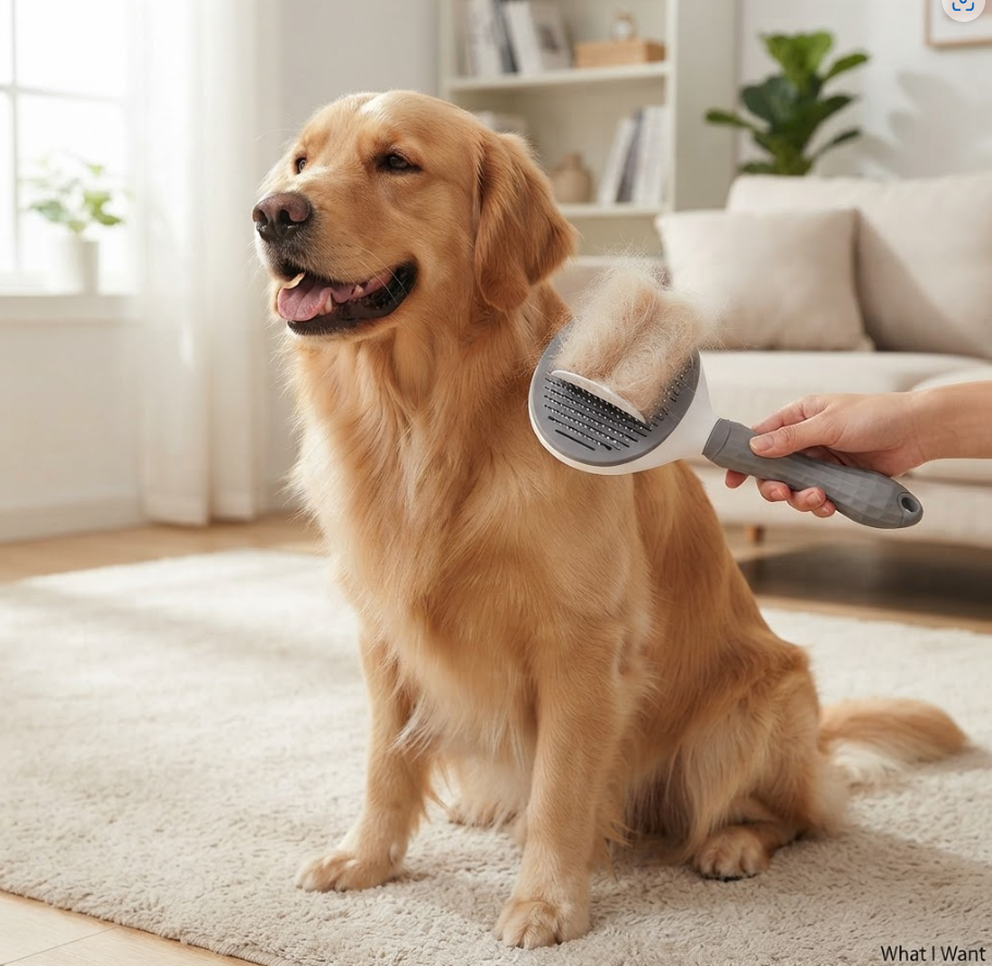 Self-Cleaning Pet Grooming Brush
