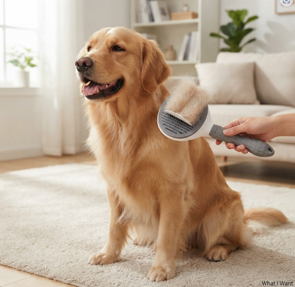Self-Cleaning Pet Grooming Brush