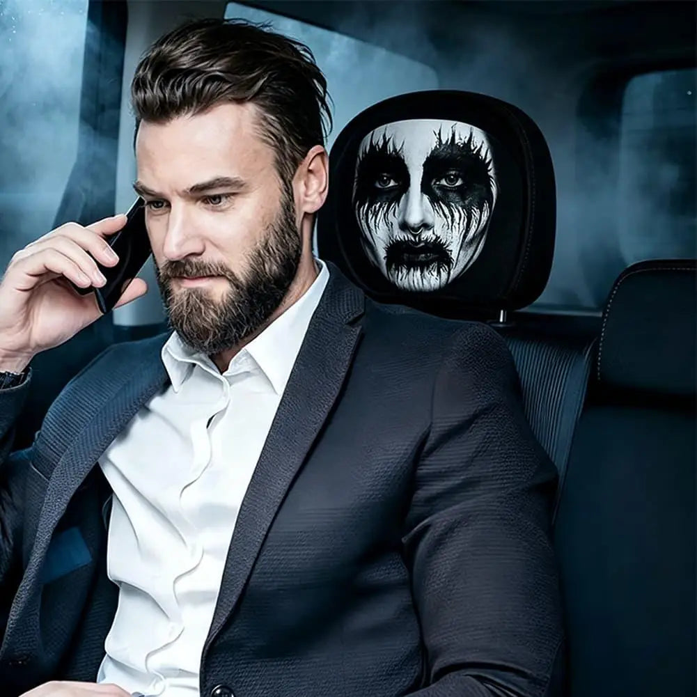 Creepy Halloween Car Headrest Cover