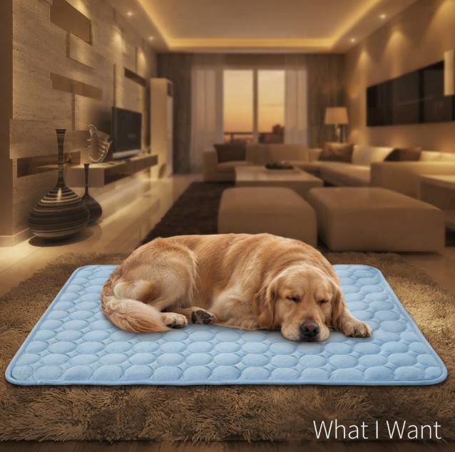 Cooling Pet Mat - Ice Silk Summer Bed for Dogs & Cats