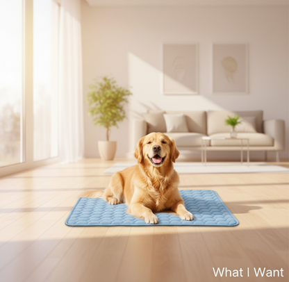 Cooling Pet Mat - Ice Silk Summer Bed for Dogs & Cats