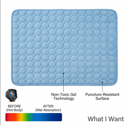 Cooling Pet Mat - Ice Silk Summer Bed for Dogs & Cats
