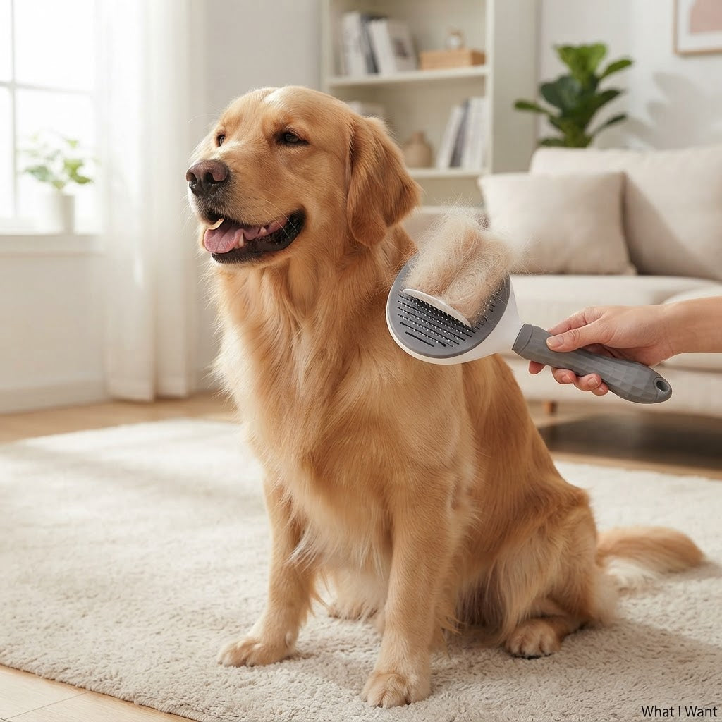 Self-Cleaning Pet Grooming Brush