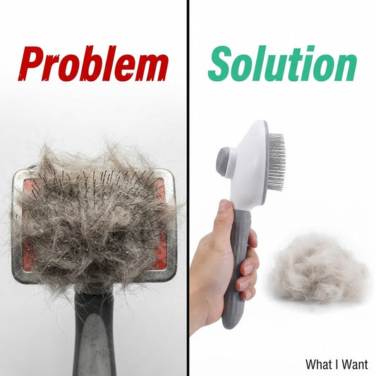 Self-Cleaning Pet Grooming Brush