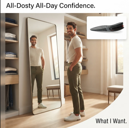 Height Booster Insoles — All-Day Comfort & Confidence (8+ Hour Wear)